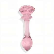 Pink Rose Glass Dildo Butt Plug, Crystal Rose Anal Plug Beads Dildo, Adult Anal Training Sex Toys Set For Men And Women, Glass Dildo Butt Plug, Crystal Rose Anal Plug Beads Dildo, Adult Anal Training Sex Toys Set