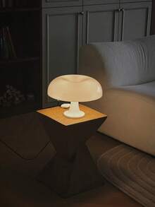 LED Bedside Mushroom Table Lamp, Orange/White USB Plug, Tri-Colour Dimming Suitable For Living Room, Dining Room Ambient Decorative Lamp, Diameter 25CM, Eye-Care Night Light - Mushroom Lamp - View 11
