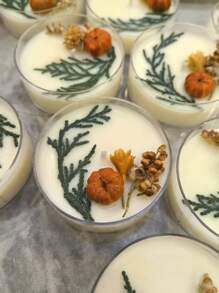 Bougies parfumées à la citrouille et au pin, d'une durée de 48 heures, en cire de soja naturelle, pour une utilisation intérieure, idéales pour les anniversaires, la décoration de la maison et la création d'une ambiance