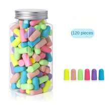 24 piezas/60 piezas/120 piezas Tapones para los oídos a prueba de ruido, tapones para dormir para reducción de ruido, tapones para los oídos a prueba de sonido, aptos para hombres y mujeres, sensación de uso suave y cómoda, textura similar a la espuma, rebote lento, uso prolongado sin lastimar los oídos