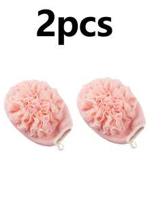 1 件二合一沐浴手套和丝瓜络，温和亲肤，易起泡，柔软细网，沐浴海绵，多功能去角质清洁工具，非常适合淋浴、SPA、身体磨砂家居浴室装饰秋季装饰返校 - 多色2合1 - 查看 15