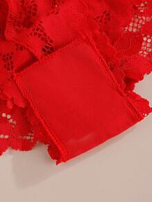 Aofeiqike 4 قطع/مجموعة من السراويل الداخلية عالية الجودة على الطراز الأوروبي والأمريكي الأنيق، سراويل داخلية مفتوحة مهوّاة وواسعة الحوض للمرأة المليئة الحجم، تمنع الانكشاف - متعدد الألوان - مشاهدة 5