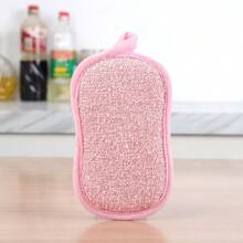 5pcs Multicolor Super Soft Microfiber Kitchen Scrub Sponges, Double-Sided Fingerprint-Free Reusable Cleaning Pads, Gentle Cleaning Brushes, Ideal For Pots And Pans Cleaning, Random Styles & Colors