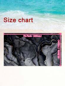 1Pc Gilding Fluid Painting Patterned Printed Beach Towel. Decorative Beach Towel. Beach Wrap. Sarong Cover Shirt Beach Skirt. Semi Transparent Elegant Multi Wear Style Beach Wrap Skirt. Can Be Used For Beach Cover Shirt - Multicolor - View 16