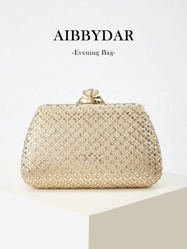 Bolso ligero y transparente con perlas falsas, bolso de noche elegante y exquisito, de lujo discreto con strass, perfecto para fiesta, cena, vestido de fiesta de Navidad, mujer, novia