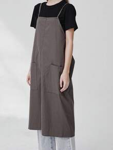 Customizable Apron With Dual Pockets, Large Capacity, Convenient Movement, Flexible Strings - Multicolor - View 12