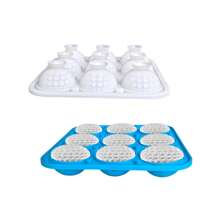 1 pièce Moule à glaçons en silicone en forme de balle de golf à 9 cavités avec couvercle, billes de glace rondes 3D convenant pour le whisky, les cocktails et la rafraîchissement des boissons, moule à boules de glace en silicone