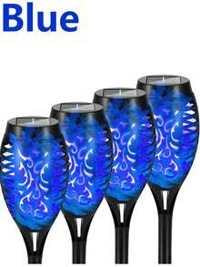 Bộ 4/6 đèn năng lượng mặt trời ngoài trời, đèn sân vườn, có thể điều chỉnh độ sáng, chống thấm nước, đèn sân cỏ kiểu retro, đèn ngọn lửa biệt thự, đèn sân vườn biệt thự bán chạy, đèn trang trí cảnh quan sân vườn ngoài trời, đèn năng lượng mặt trời mô phỏng ngọn lửa sống động chống thấm nước. - Nhiều màu - Xem 1