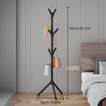 1pc 3-Tier Floor Hanging Coat Rack, Garment Storage Stand, Essentials For Graduation And Back To School Season