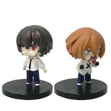 bandai 1 pieza Figura de acción de 4cm/2.76 pulgadas del anime Bungou Stray Dogs, figura kawaii adorable de PVC para coleccionistas de figuras de adultos, regalo de Halloween o Navidad