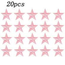 10/20/30/50/80 件五角星刺绣熨烫补丁缝纫/熨烫贴花补丁布艺配饰适用于服装、夹克、帽子、书籍、包包 - DIY 刺绣布贴，男女皆宜 - 黑色 - 查看 25