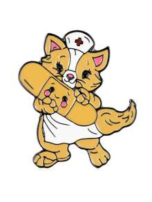 1枚科學化學老鼠針畫釉漆動物卡通胸針,掛繩包袋帽背包徽章配件,獻給化學學生的禮物