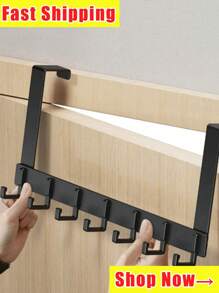 Behind The Door Hook Shelf, No Hole Wall Hooks, Bedroom, Kitchen Door Storage Coat Hooks, Clothes Hanger, Bag Hooks, Kitchen Cabinet Door Hooks, Dormitory Cabinet Door Hooks, Multi-Purpose Hooks For Convenient Storage Behind The Door, Space-Saving And Neatly Organized, Wall Picture Frame, Wall Hooks Self Adhesive, Hooks, Hook, Wall Hooks, Bathroom, Towel Holder, Hooks, Wall Hooks, Hooks, Wall Hook, Door Hanger