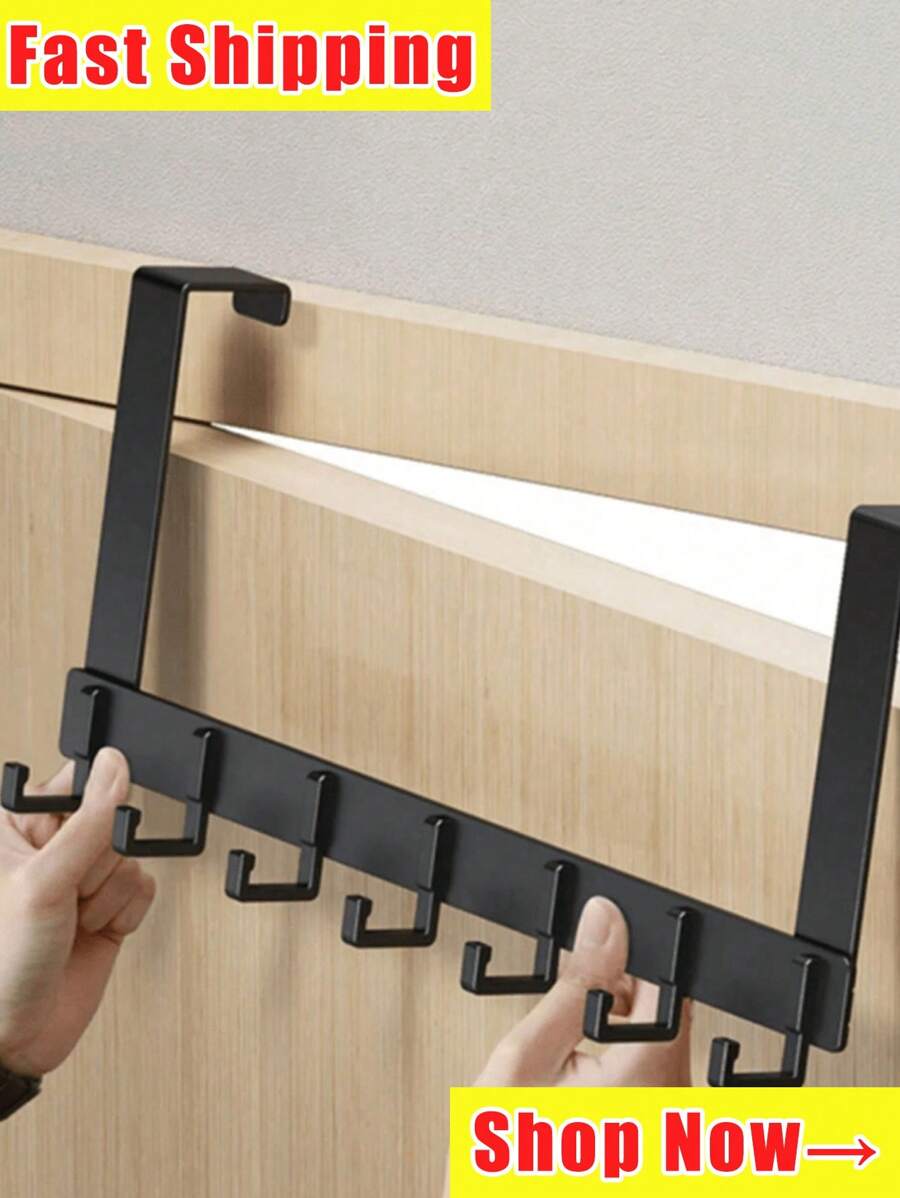 Behind The Door Hook Shelf, No Hole Wall Hooks, Bedroom, Kitchen Door Storage Coat Hooks, Clothes Hanger, Bag Hooks, Kitchen Cabinet Door Hooks, Dormitory Cabinet Door Hooks, Multi-Purpose Hooks For Convenient Storage Behind The Door, Space-Saving And Neatly Organized, Wall Picture Frame, Wall Hooks Self Adhesive, Hooks, Hook, Wall Hooks, Bathroom, Towel Holder, Hooks, Wall Hooks, Hooks, Wall Hook, Door Hanger