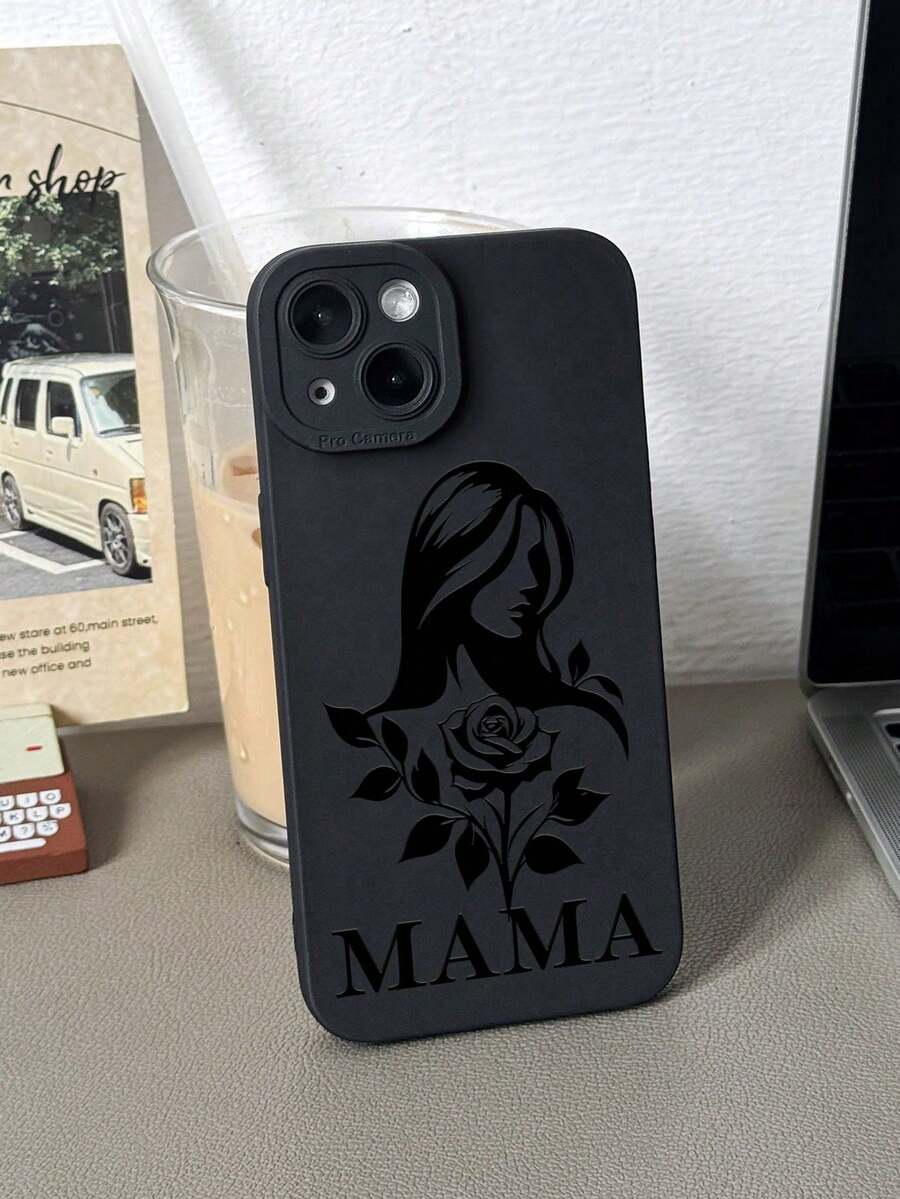 Funda para teléfono Jesús 1 pieza Minimalista Rosa Virgen María Patrón Ojo de gato negro Cobertura completa Funda para teléfono móvil Funda blanda Compatible con phone Funda 1/12/13/14/15/16 Pro Max 1 pieza - Multicolor 3 - Ver 1