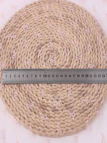 1pc Cute Bow Lace Fabric With Jacquard Hollow-Out Net - Bow White - View 5