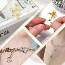 340Pcs/Box Lobster Clasps Open Jump Rings Curved Beads Kit For Handmade Bracelet Necklace Jewelry Making - Multicolor - View 6