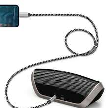 1 pieza Cable auxiliar para auto de tipo Nylon trenzado de Type-C/Lightning a 3.5mm, compatible con 16/15/14/13/12/11/XR/XS/iPad, adaptador de auriculares, cable de extensión - Patrón de piel de serpiente - Ver 7