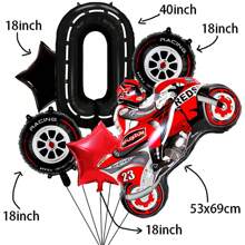 Jeu de ballons numérotés de 1 à 9 pour voitures de course, ballons en aluminium pour motos pour anniversaire, décoration de fête de course de vélo tout-terrain