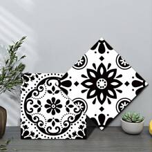 16 Peças Adesivos de Parede com Imitação Vintage de Azulejos Cerâmicos, Autoadesivo para Sala de Estar, Cozinha, Banheiro, Decoração de Escada, Brilho Removível, Decoração de Ambiente Personalizada para Decoração Doméstica