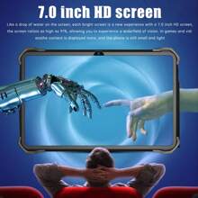 Qetupa 7 Zoll Mecha Lern-Tablet für Kinder mit Hülle, Android 13 Kinder-Tablet, A133 Quad-Core 1,6 GHz Prozessor, 2 GB RAM + 32 GB ROM, 1024*600 IPS Touchscreen, 3000 mAh Akku, 0,3 MP + 2,0 MP Dual-Kamera, 802.11b WLAN 2,4G