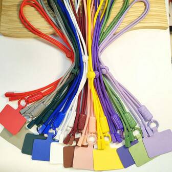 1pc New Multifunctional Adjustable Phone Lanyard Strap, 360° Rotatable Detachable Halter With Pad