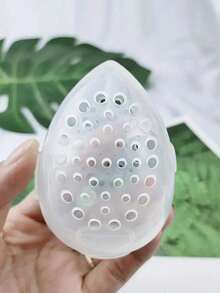 1/2/5pcs Durable Makeup Sponge Holders,Cosmetic Egg Storage Box Beauty Sponge Stand Storage Case Makeup Blender Puff Holder Empty Cosmetic Transparent Puffs Box - Transparent, Moisture-Proof Storage Case With Multi-Hole Design - Breathable And Portable For Travel, Ideal Beauty Organizer For Cosmetics, - Multicolor - View 2