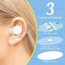 20/40/60pcs Disposable Baby Ear Plugs With Cotton Core, Designed For Newborns, Waterproof Ear Plugs, Suitable For Bathing And Washing, Waterproof Design, Convenient And Hygienic, Suitable For Swimming, Bathing, Surfing And Other Water Sports - Multicolor - View 3