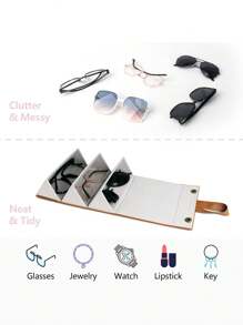 Travel Glasses Case, Foldable Hanging Glasses Storage Box Rack(Two Types Of Wiring, Shipped Randomly), Portable Sunglasses Organizer Eyewear Holder Case Sunglasses Storage Organizer Eyeglasses Holder Foldable Travel Case With For Multiple Glasses Hanging Eyewear Display
