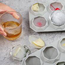 1/3 pezzi di stampo per cubetti di ghiaccio in silicone, stampo a forma di diamante con 6 cavità, adatto per la creazione di gelatine, ideale per bar, pub e per fare cubetti di ghiaccio per il vino