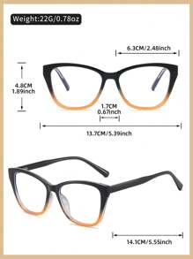 Women's Fashion Eyeglasses, Transparent Lenses, Unisex For Everyday Wear, Suitable For Selfies, Parties And Gatherings With Friends