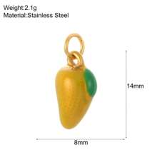 1 Pc Fashion Jewelry Compact Pendant Cherry Strawberry Mango Watermelon Stainless Steel Fruit DIY Women's Vacation Beach Accessories And Accessories
