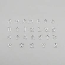 2件套简约樱桃字母和嘴唇吊坠项链，不锈钢链，女士 - 銀色 - 查看 4