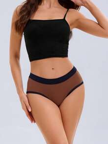 12件/套盲盒女士纯棉平角裤内裤优雅时尚柔软亲肤内衣适合日常通勤女士三角裤内裤颜色随机发货 - 彩色 - 查看 11