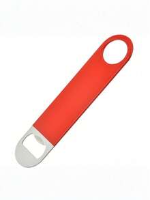 不锈钢啤酒开瓶器彩色扁平大号抽拉啤酒开瓶器浸塑苏打饮料开瓶器，适用于户外、露营、送给父亲的礼物