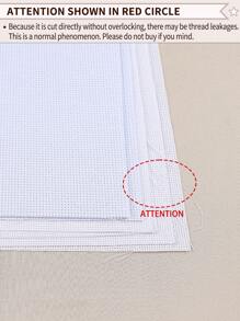 4 piezas de tela para bordado de cruz hecha a mano de color blanco, de dureza media, tela gruesa con hilos uniformes, proyecto terminado plano, disponible en 11CT y 14CT, 6 diferentes tamaños de corte para elegir