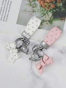 1pc Premium Crystal Butterfly Keychain, Elegant Girl Car Key Fob Pendant