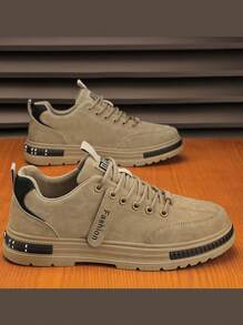 Men's All-Season Functional Shoes Work Safety Shoes - Non-Slip, Durable, Breathable Low-Top Lace-Up Sneakers, High-Quality Fabric Soft Upper PU Upper And PVC Rubber Sole, A Variety Of Multi-Color Khaki, Gray Are Very Suitable For Leisure And Outdoor Activities Travel Mountaineering Construction Site Work Safety, Walking Multi-Functional Shoes