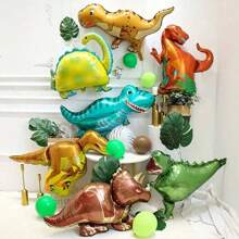 6 piezas Globos de lámina con temática de dinosaurio, para fiesta de cumpleaños, decoraciones de fiestas temáticas, globos de dinosaurios