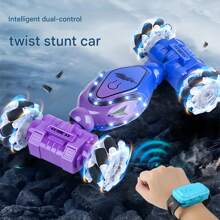 1 Stück Rundum-Gelände-Muster aufladbares RC Transformationsauto mit 2,4G Fernsteuerung, Allradrad, 360° Drift-Rotation, Kletter- und Rennmodi, LED-Beleuchtung & Musik, Mecha-Stil, geeignet für Innen- und Außenbereich