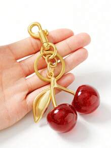 1pc Cherry Charm Accessory Women's Bag Or Keychain Charm Cherry Adornment Individualized Bag Decoration For Women Stylish Bag Charms Keychain Charms Party Gifts Gift Goodies For Women Commuting