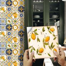 16 Peças Adesivos de Parede com Imitação Vintage de Azulejos Cerâmicos, Autoadesivo para Sala de Estar, Cozinha, Banheiro, Decoração de Escada, Brilho Removível, Decoração de Ambiente Personalizada para Decoração Doméstica