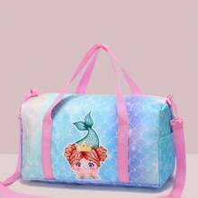Bolsa de deporte estilo bolso de viaje con diseño de sirena y unicornio para niñas, bolsa de fin de semana, bolsa de viaje, bolsa de dormir, bolsa de gimnasio, bolsa de baile, regalo