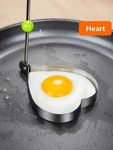 Thicker Stainless Steel Frying Egg Mold, Heart-Shaped Fried Egg Mold, Creative Fried Egg Ring Mold For Egg, Various Shapes, Different Every Day, Holiday Gift, Gathering Essential