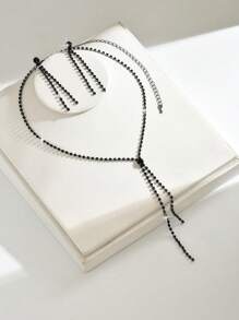 3 pièces/Set de collier, boucles d'oreilles et parure de bijoux géométriques pour femmes, accessoires de style rue et de fête de mariage. Excellent cadeau pour la saison de Thanksgiving