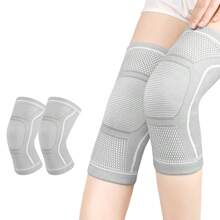 1 Paar elastische Kompressionsärmchen für das Knie, warme Kniestütze für Männer und Frauen, geeignet für Outdoor-Sport und Training