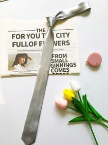 1pc/4pcs Unisex Solid Color Tie, Slim 2inch Width Business Formal Matte Necktie, Suited For Daily Wear, Wedding, Party, Banquet, Gift, Bars, KTV, Nightclubs - 5cm Wide Hand-tied Small Tie - View 8