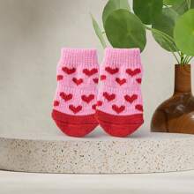1 Pair Of Cute Cartoon Mixed Color Pet Socks, Comfortable Pet Shoes, Anti Slip Cat And Dog Shoes, All Season Indoor Cat And Dog Paw Protection Covers, Who Is The Most Fashionable Today? So Handsome~(Random One Size Fits All)