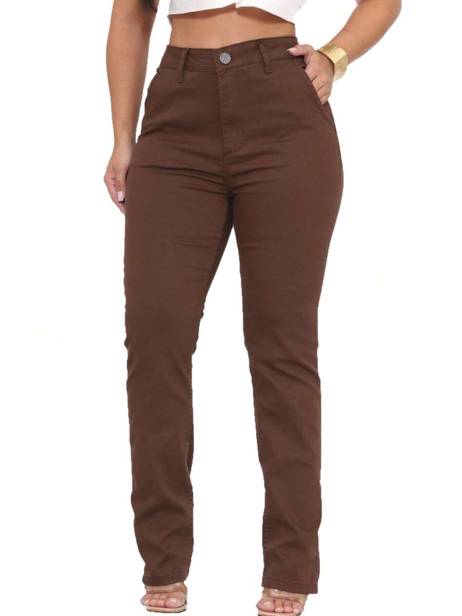 Women Pants - Óxido marrón - Ver 1