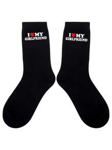 1 Pair I Love My Girlfriend Socks Cute Gifts For Boyfriend Funny Boyfriend Gift Ideas For Anniversary Valentines Day Birthday Gifts I Love My Girlfriend Socks Funny Socks For Men Women Teens